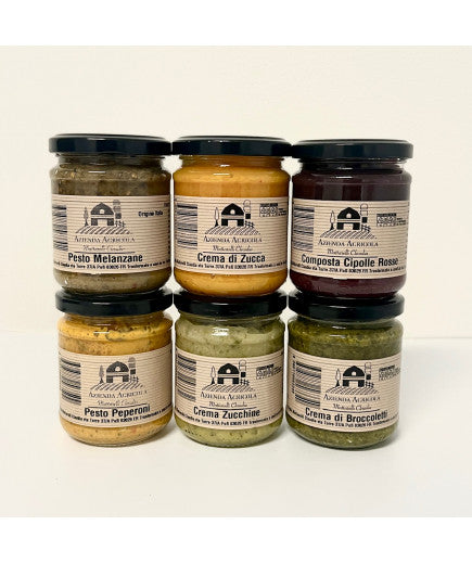 Set 6pz creme e marmellate di verdure